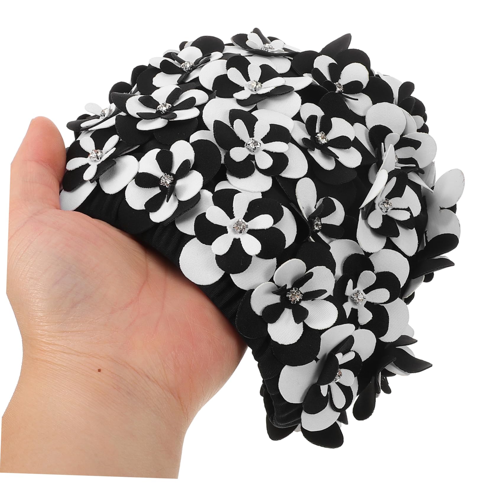 BESPORTBLE Gorro de natación Gorro de baño Impermeable Gorra de natación para Mujer Tapa Nadar Gorro de Piscina Gorros de Natacion para Mujer Gorras de natación de Verano Nylon Black