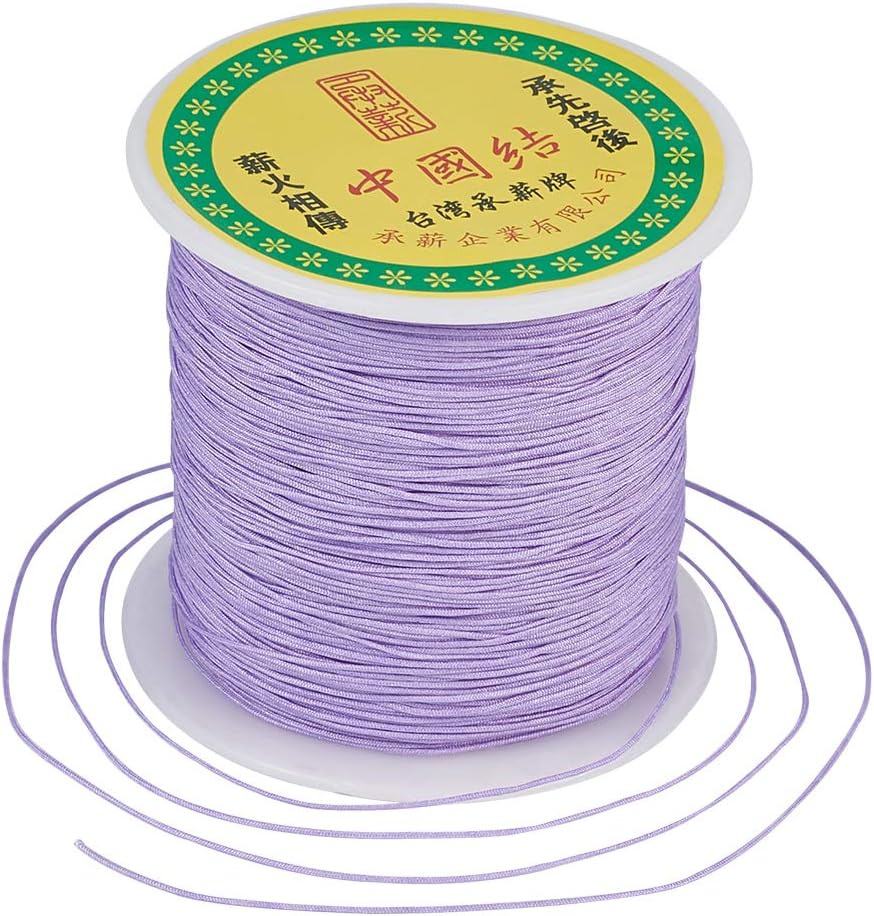 Cheriswelry 150 Yards 0.5mm Nylon Beading String for Macrame Bracelet Jewelry Making Lilac - Image 3
