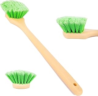 Hub City Industries 18-LG Fender Brush, Green Flagged Super Soft Styrene Fibers Brush, Chemicals and Acids Resistants, Cleaning Supplies, Durability, 20