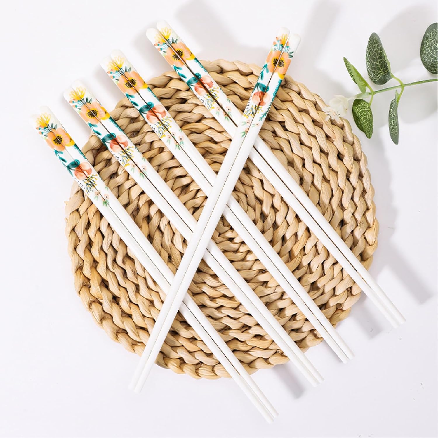 2pc ceramic simple kapok tableware household personalized chopsticks -5 double box