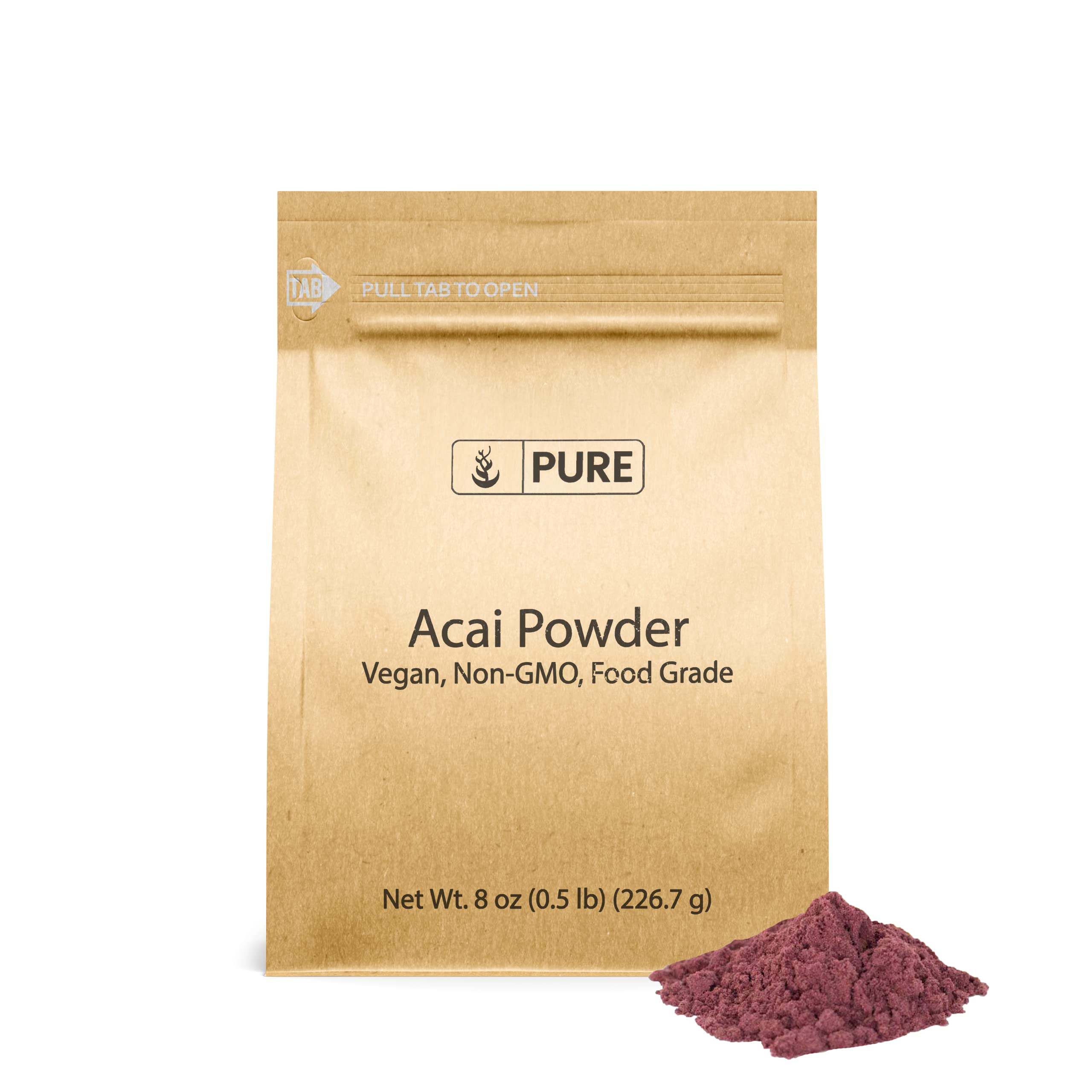 PURE ORIGINAL INGREDIENTS Acai Berry Powder (8 oz) Superfood, Vegan, Non-GMO, Gluten-Free