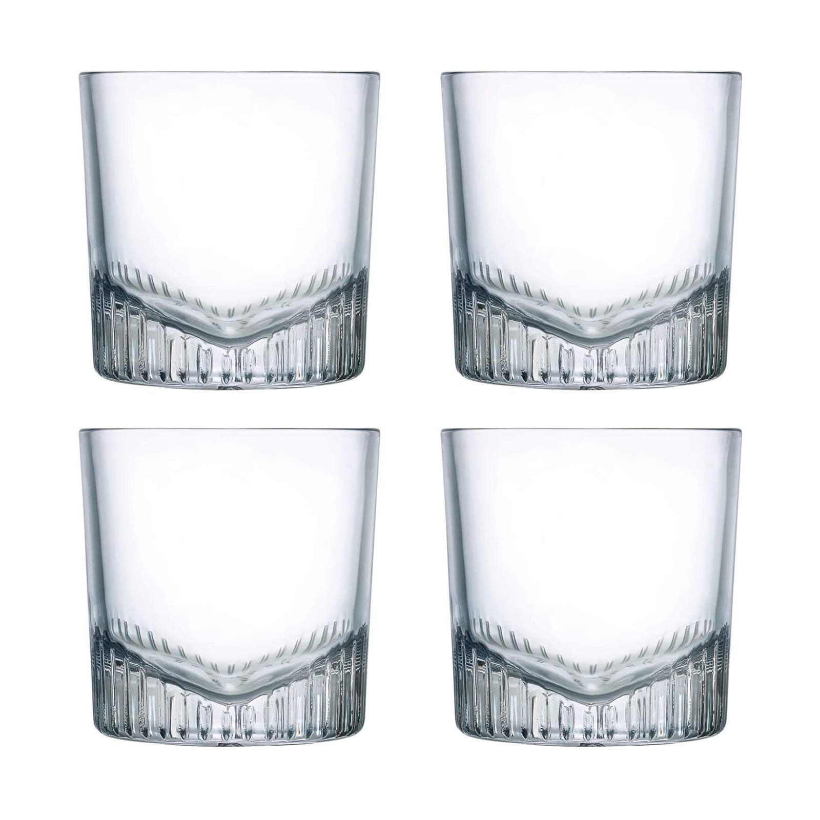 NUDE GLASS Caldera Whisky Glass 9.25 oz - 3.25" W x 3.25" H Set of 4