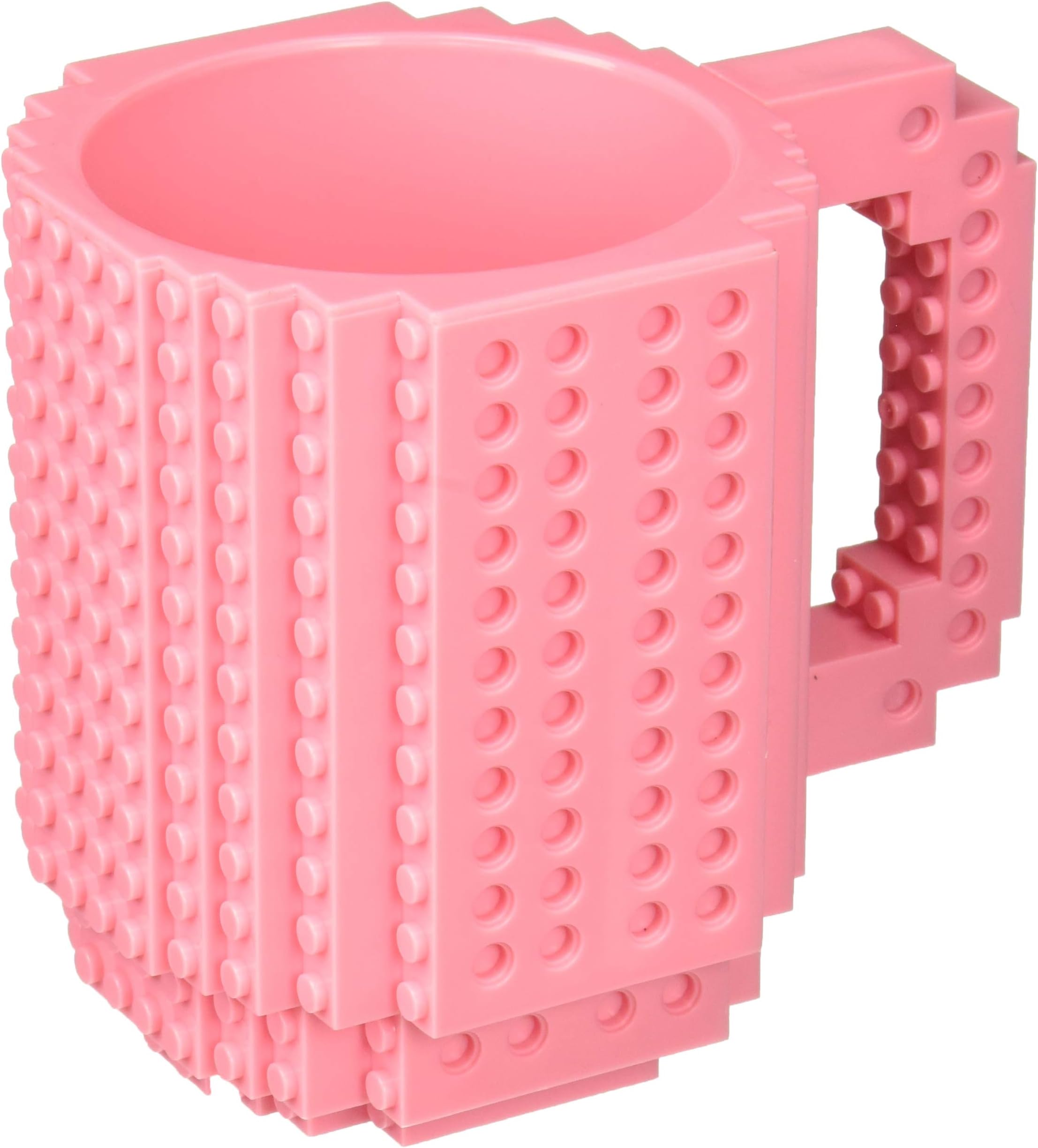 Coffee Build-On Brick Mug (Pink), 12 ounce
