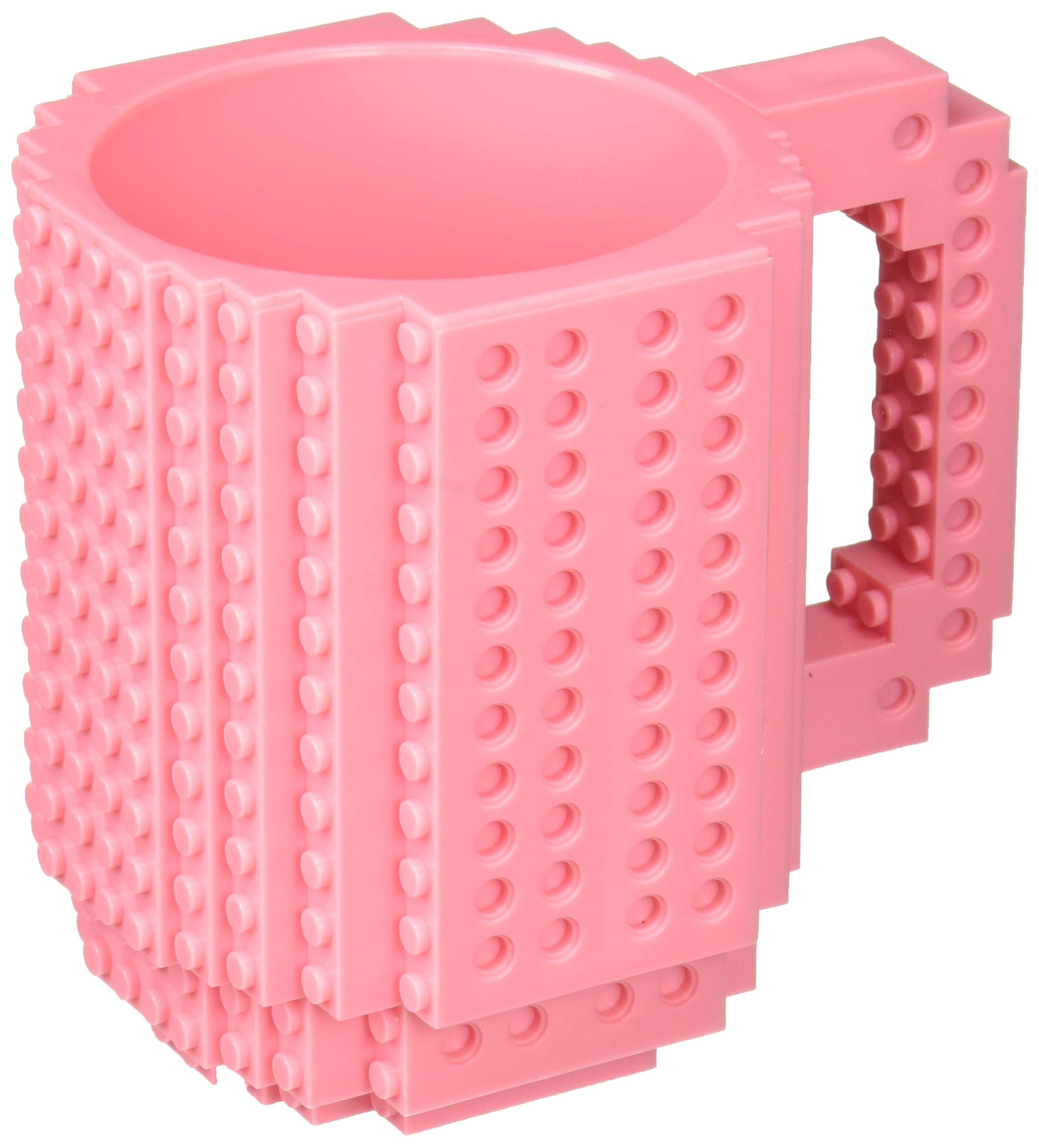 Coffee Build-On Brick Mug (Pink), 12 ounce