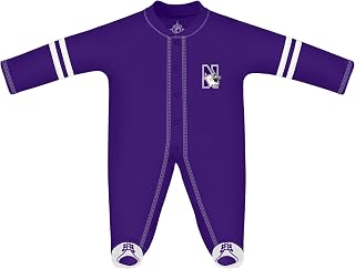 College Baby Infant Sports Shoe Footed Romper - Team Logo, Many Colors, Unisex, (0-9 Months)
