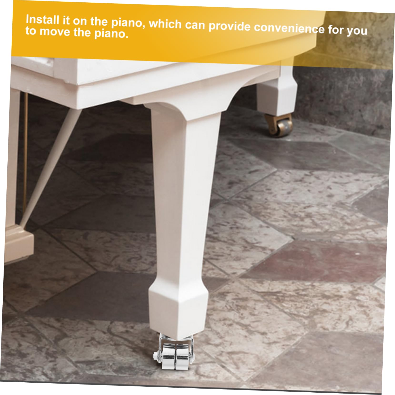 Totority Retro Piano Roller 1pc Piano Bottom Wheel for Movable Upright Piano Accessory