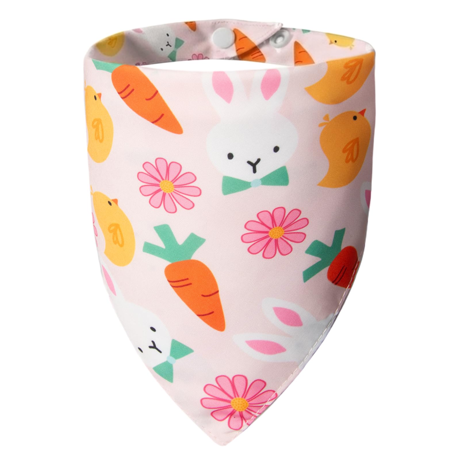 ICEMOOD Dog Bandana for Easter Day - Lovely Bunny Carrot Chicken & Daisy Flower Theme, Holiday Pet Costumes Scarf with Adjustable Snap Button, Small to Medium Breeds (5-30lbs) — image 1