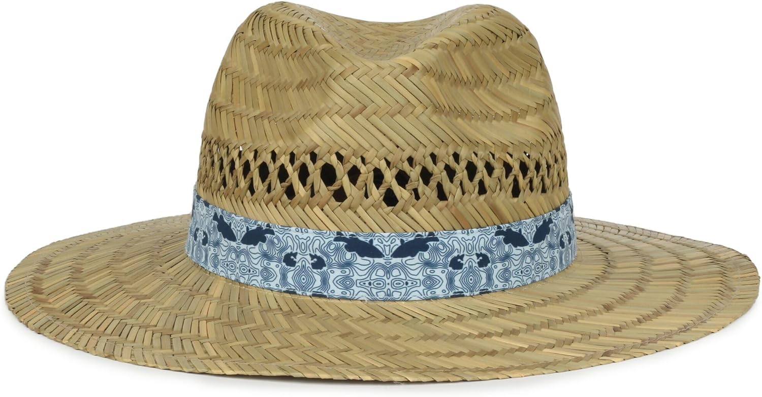 Safari Straw Sun Hat, Wide Brim Beach Hat for Men & Women, One Size
