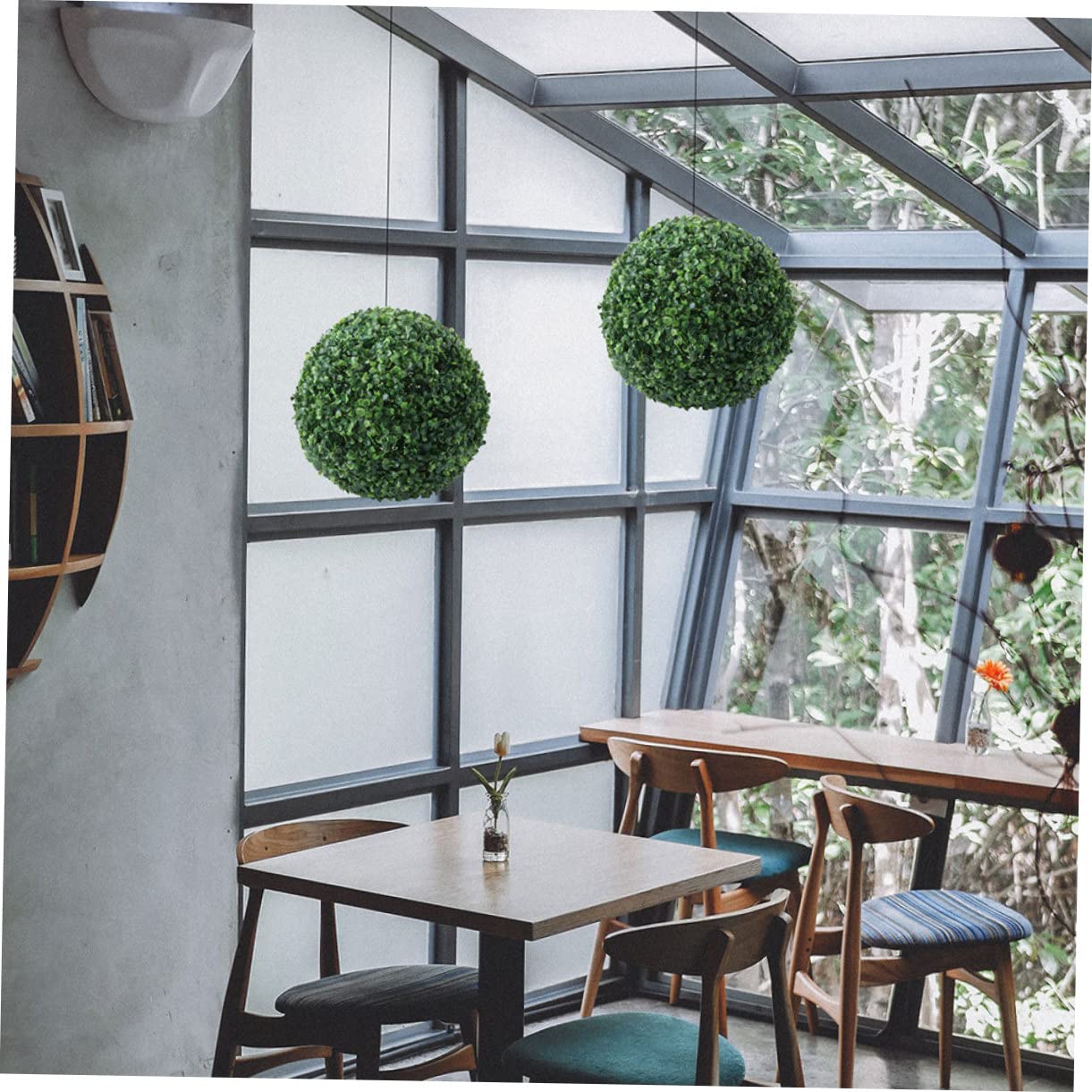 Cabilock 2piezas Bola De Topiario Artificial De Césped Colgante para Decoración De Bodas y para Interiores y Exteriores