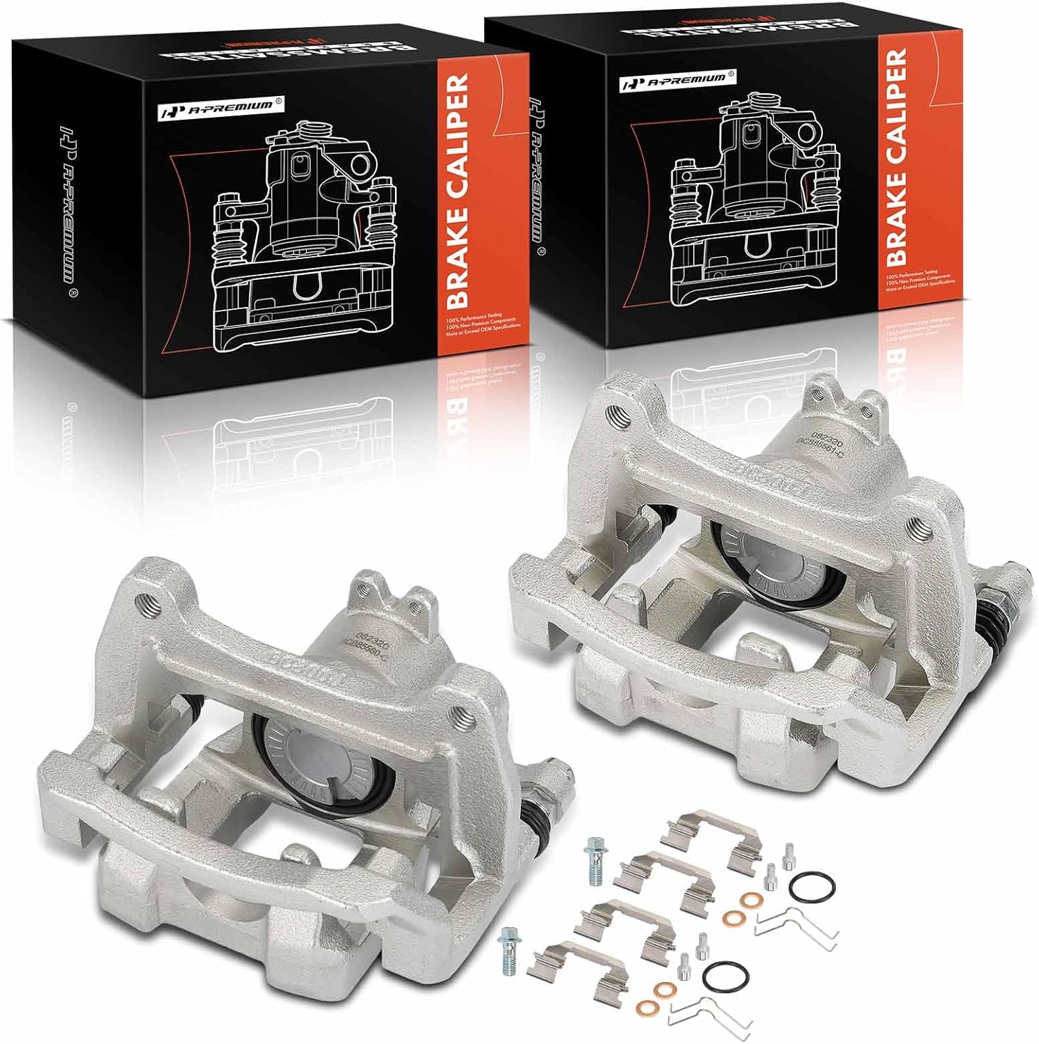 A-Premium 2 x Disc Brake Caliper Assembly with Brackets Compatible with Chevrolet Camaro 2016 2017 2018 2019 2020 - Rear Driver and Passenger Side