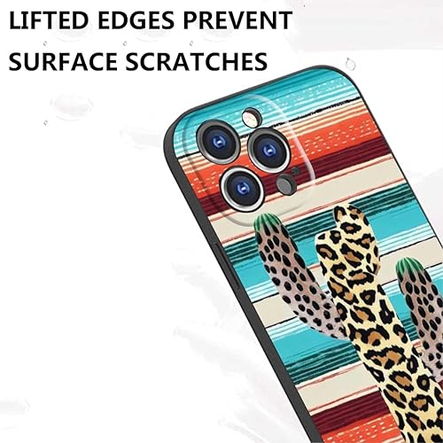Miniatura 5 de Funda compatible con iPhone 14 Pro Max Western, turquesa occidental, cactus leopardo, guepardo, vaquera, rayas mexicanas, serape vaquero, para