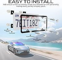 Vista 5 de LivTee Tornillos inoxidables para placa, marcos y cubiertas de en automóviles y camiones, juego de 4 pernos con montaje autorroscantes de acero