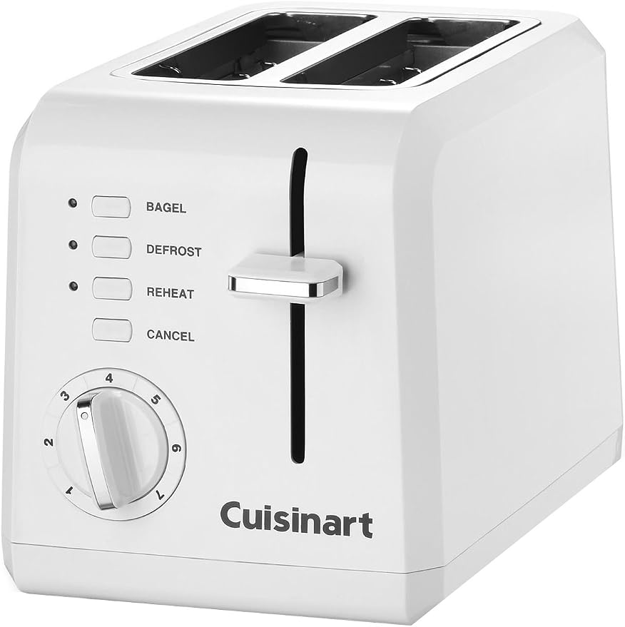 Cuisinart 2-Slice Toaster Oven, Compact, White, CPT-122