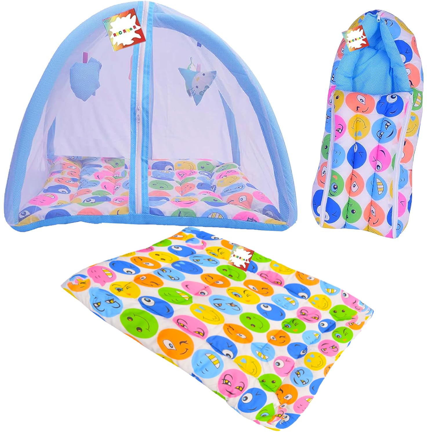 Baby Bed New Born Baby Bedding Set | Baby Carry Bag | Play Gym | Carry Bag | Baby Bed | Mattress |Mosquito Net | Cotton (0-6 Months) (3PCS Set)