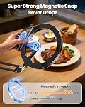 Ring Light with Stand and Magnetic Phone Holder for Desk,10” Circle Ringlight for iPhone with MagSafe-Compatible Holder,Overhead Phone Mount Tripod for Recording,Selfie,Streaming,Makeup,TikTok,YouTube