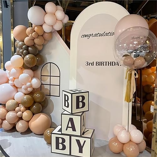 Miniatura 6 de 100 globos de color marrón oscuro, globos de fiesta de látex marrón de 12 pulgadas, calidad de helio para revelación de género, fiesta de