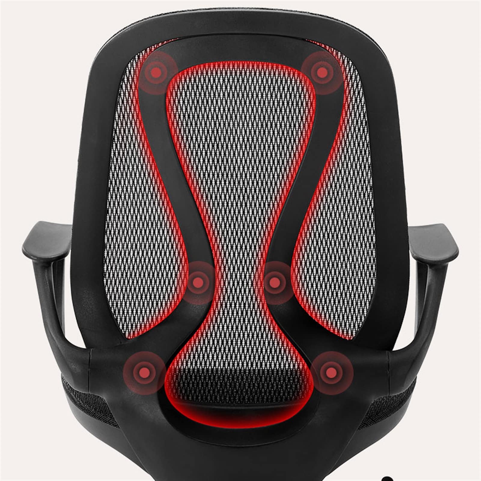 Sedia Ufficio Ergonomica In Rete Con Supporto Lombare 3D E Braccioli Ribaltabili – Nero - 3