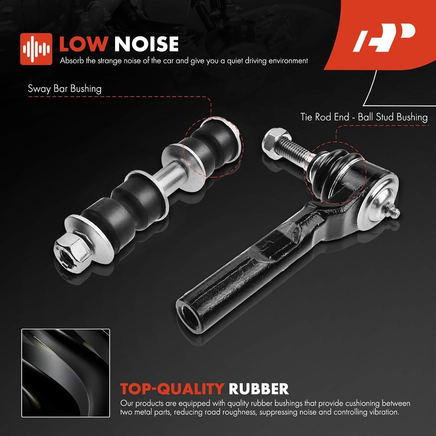 A-Premium Set of 8, Front Sway Bar Link, Lower Ball Joint, Inner & Outer Tie Rod End, Compatible with Chevrolet Cavalier 1995-2005, Pontiac Sunfire 1995-2005