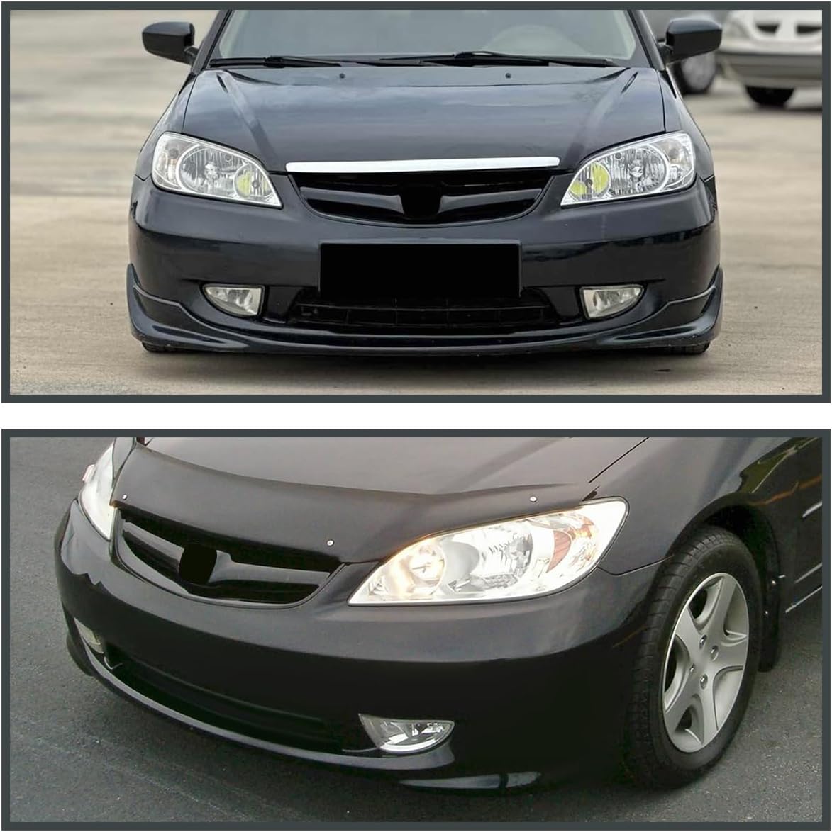 SPEC-D TUNING Clear Lens Fog Lights + H11 Bulbs Included Compatible with 2004-2005 Honda Civic 2/4 Door L+R Pair Assembly