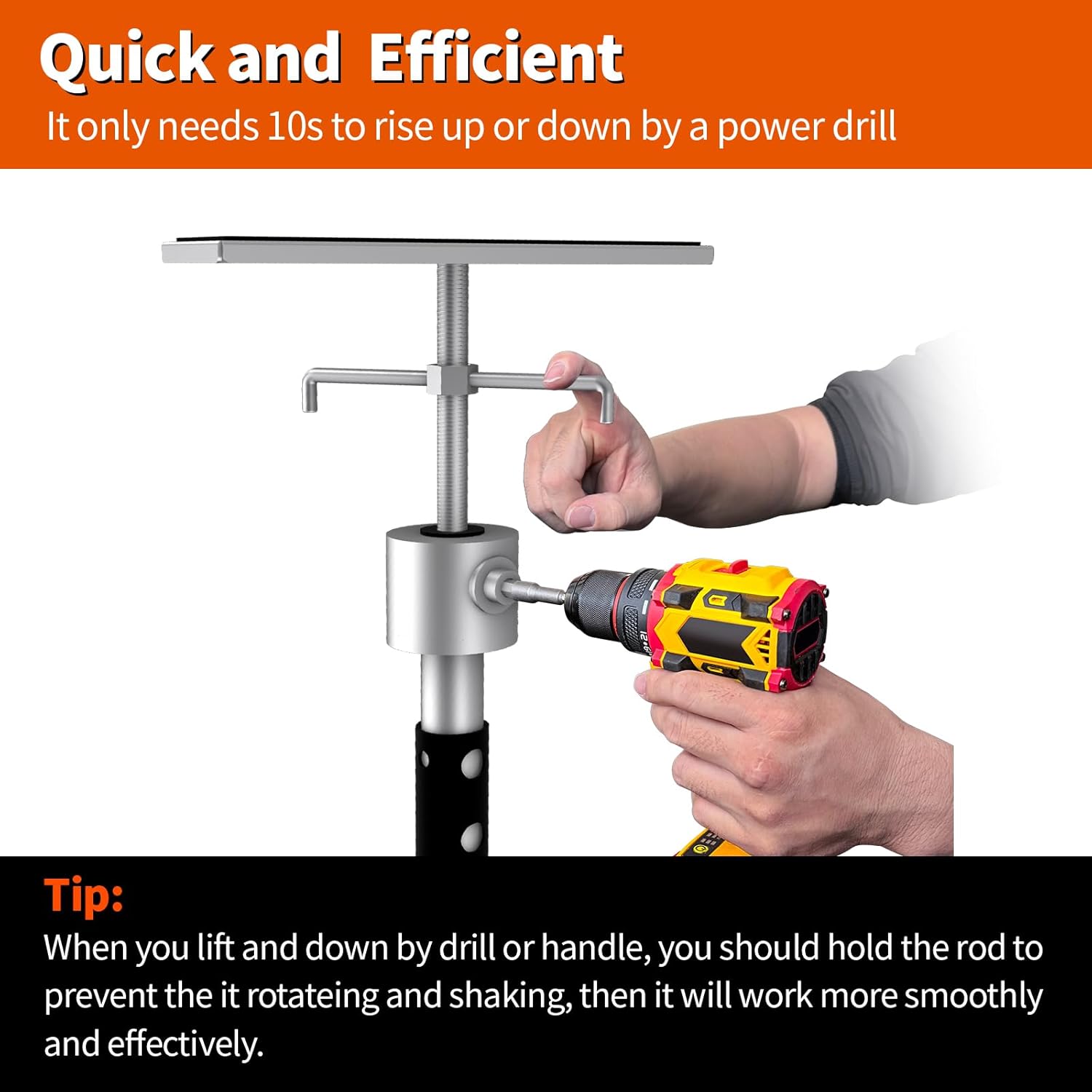 RV Slide Out Support Jacks with Flat Top Block, Adjustable from 16" to 36", Heavy Duty Quick Lift Stabilizer up to 5000 lbs Capacity,Set of 2 Trailer Stabilizers for Travel Camper RV