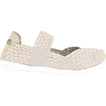 Bernie Mev Womens Prima Woven Mary Jane Comfort Flats Shoes