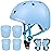 CELOID Kids Helmet Pad Set,Adjustable Kids Skateboard Bike Helmet Knee & Elbow Pads Wrist Guards 5-8 Years Kid Protective Gear Set for Girls Boys Bicycle Bike Roller Skating Scooter Sport,SkyBlue