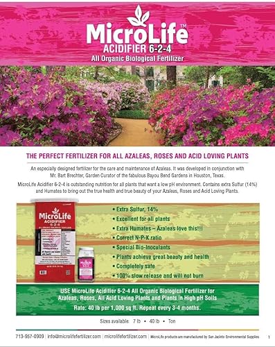 Miniatura 4 de MicroLife Acidificador (6-2-4) Fertilizante orgánico granular de grado profesional (para plantas amantes del ácido) rosas, arándanos, azaleas,