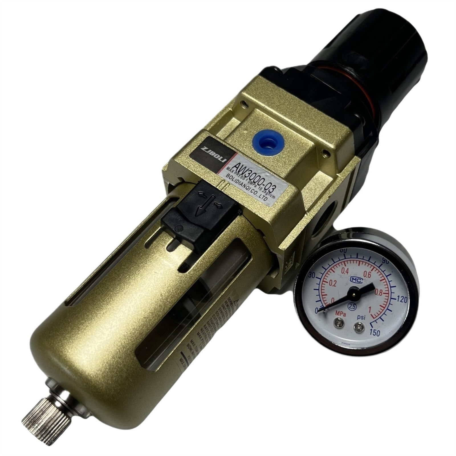 Filtre séparateur huile-eau AW3000 avec régulateur de pression d'air comprimé monobloc