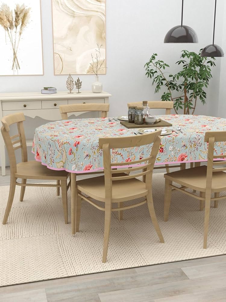 Buy Clasiko 6 Seater Oval Dining Table Cover; 60x90 Inches
