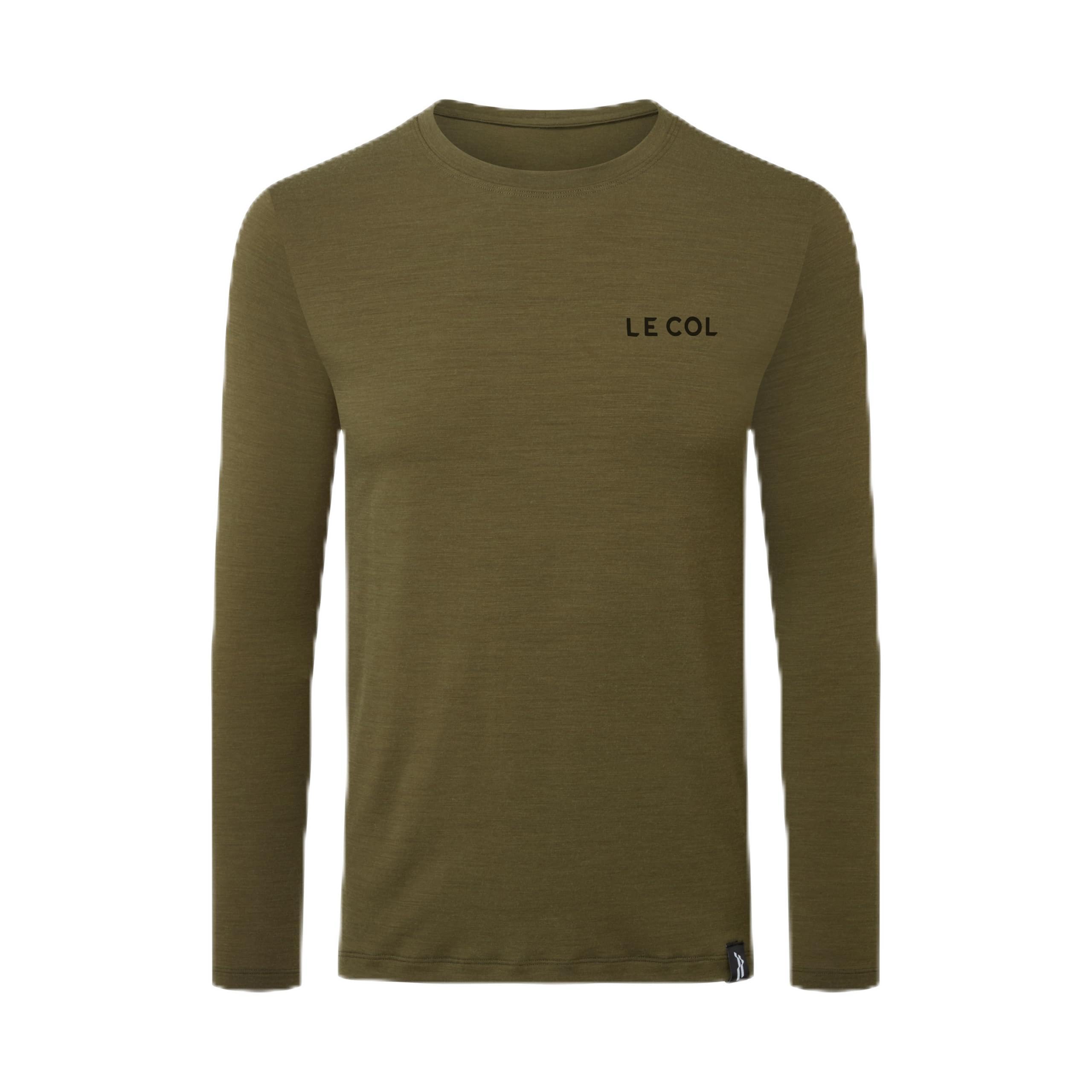 LE COL ARC Herren Merino Langarm T-Shirt | Italienische Merino-Mischung Radsport Top | Schneller Feuchtigkeitstransport, temperaturregulierend | S-XL