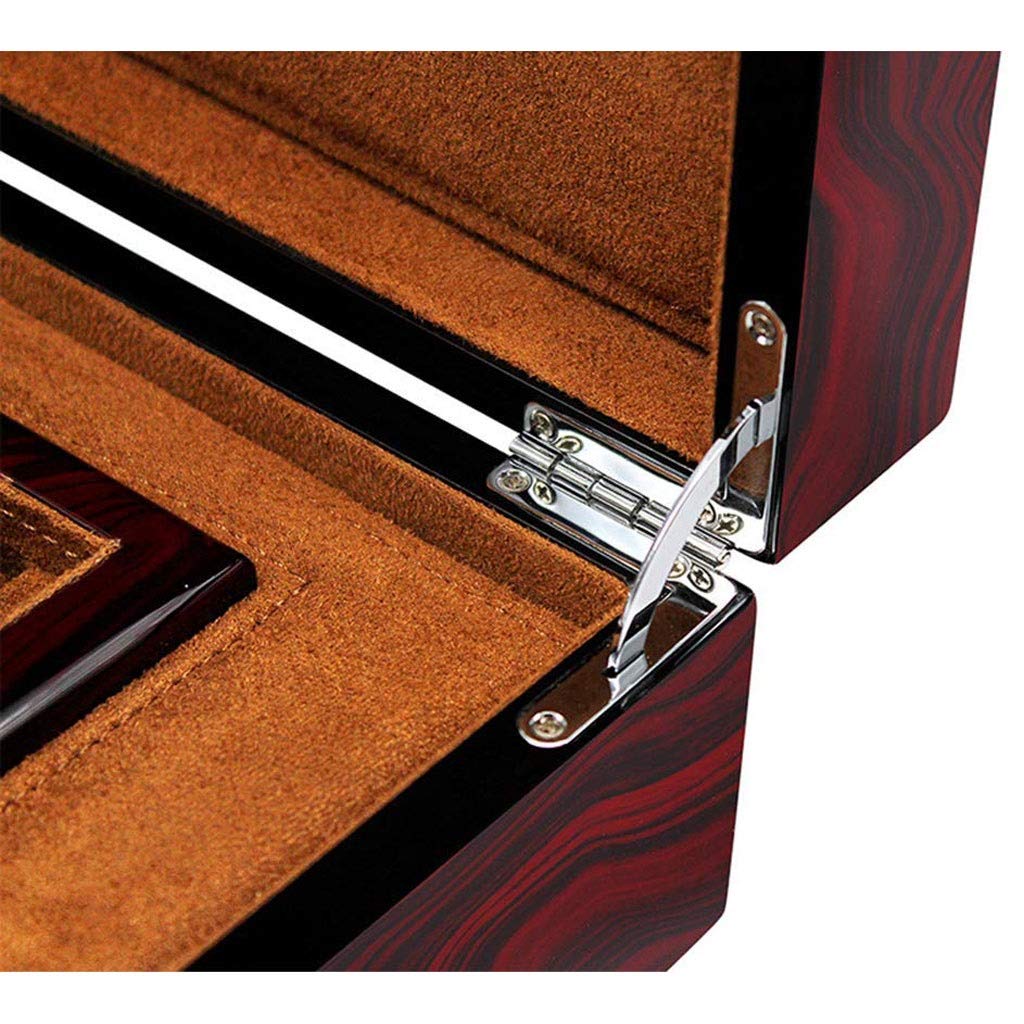 XBTGS Caja de reloj de madera – Caja de regalo de colección de joyas con patrón de madera maciza con cerradura,