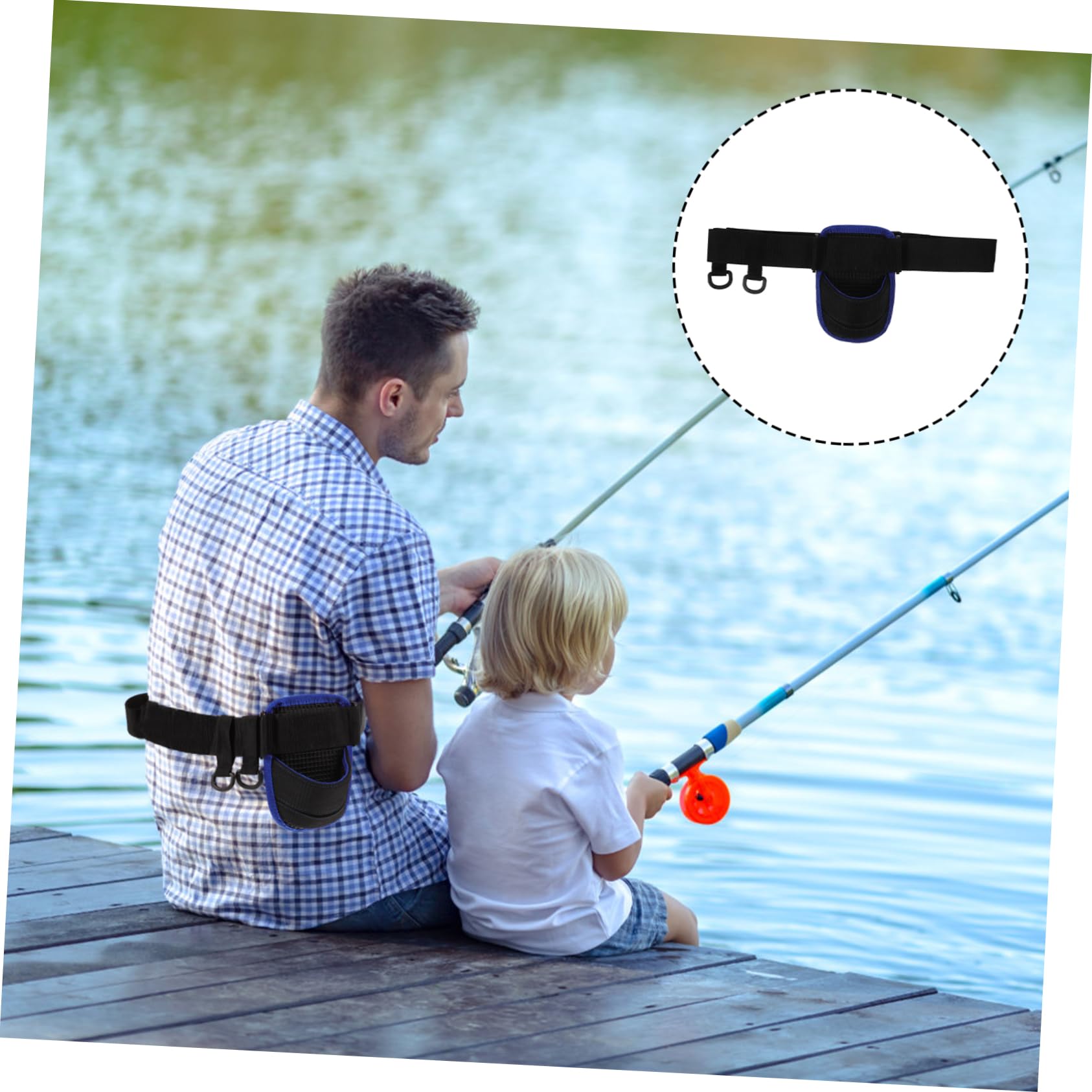 Angelgürtel für Outdoor Angeln mit Polyester Material Verschleißfest und Leicht Komfortable Halterung für Angelruten Beim Angeln im Freien