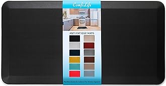 ComfiLife Anti Fatigue Floor Mat – 3/4 Inch Thick Perfect Kitchen Mat, Standing Desk Mat – Comfort at Home, Office, Garage – Durable – Stain Resistant – Non-Slip Bottom (20" x 39", Black)