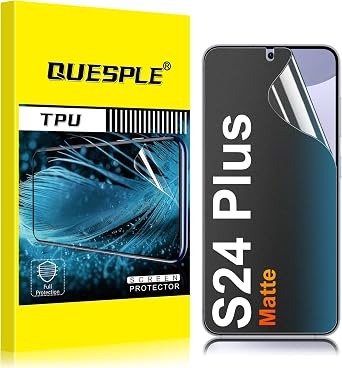Matte Screen Protector for Samsung Galaxy S24 Plus [Not Glass] Anti-Glare