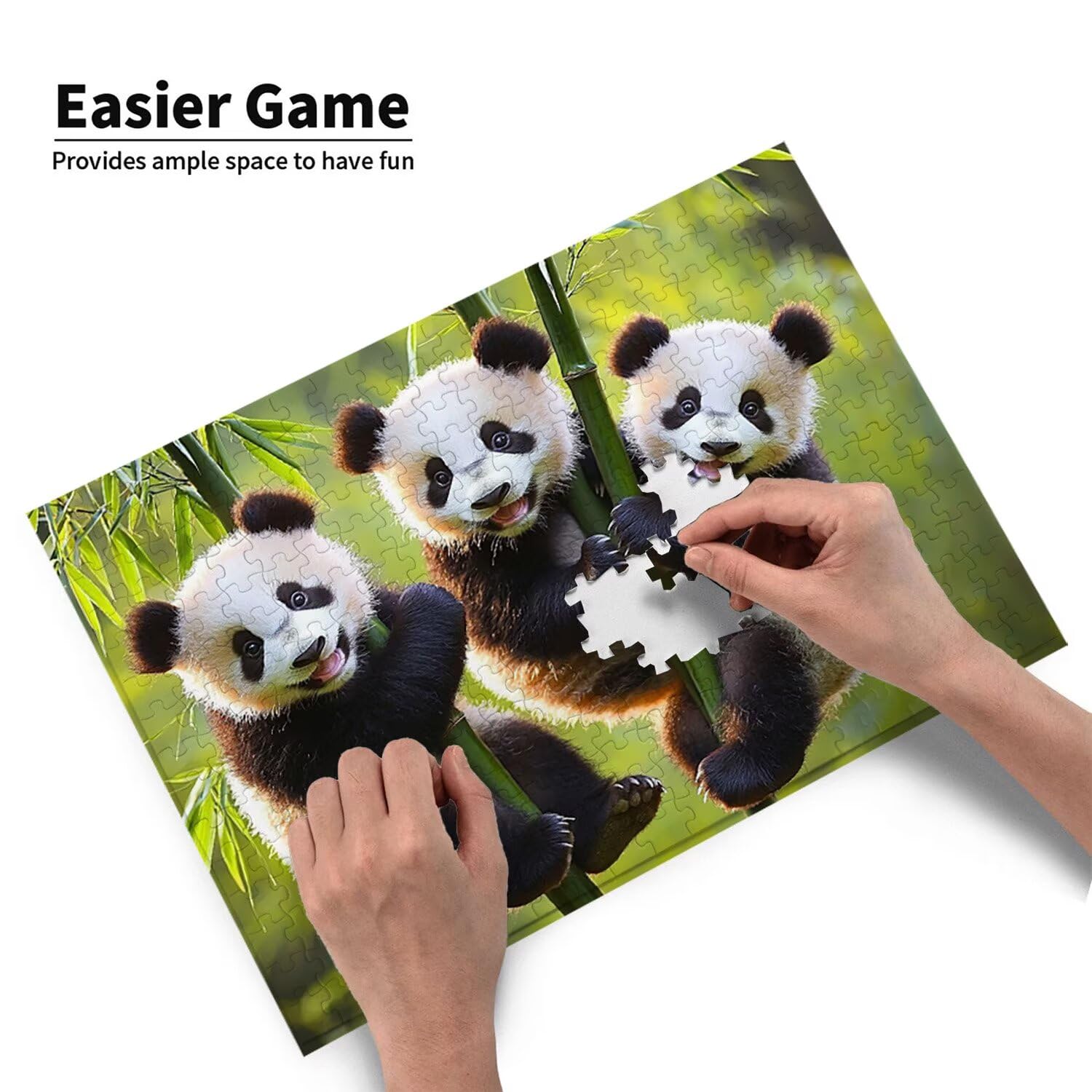 Puzzle 179 x 105 cm, 6000 sztuk puzzli dla dorosłych, prezent rocznicowy, prezent świąteczny, dekoracja domu, zapobieganie zwyrodnieniu mózgu u osób starszych (urocza panda) w-472
