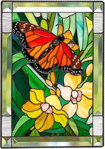 Panel decorativo para colgar ventanas pintadas, colgante de ventana manchada de colibrí, colgante de ventana de acrílico manchado, panel de ventana