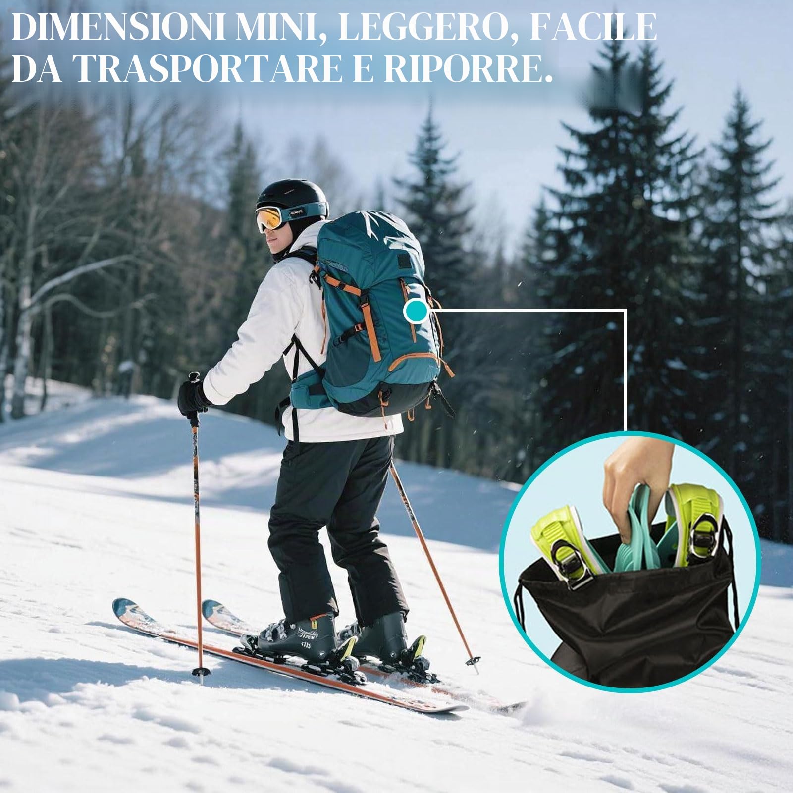 Mini Pattini Da Sci, 15,16x4,65in Mini Scarponi Da Sci Tavole Da Sci Regolabili Attaccabili Agli Scarponi Da Sci Pattini Da Neve Snowblade Tavole Da Sci per Piste Da Discesa Sport Invernali(Colorato)