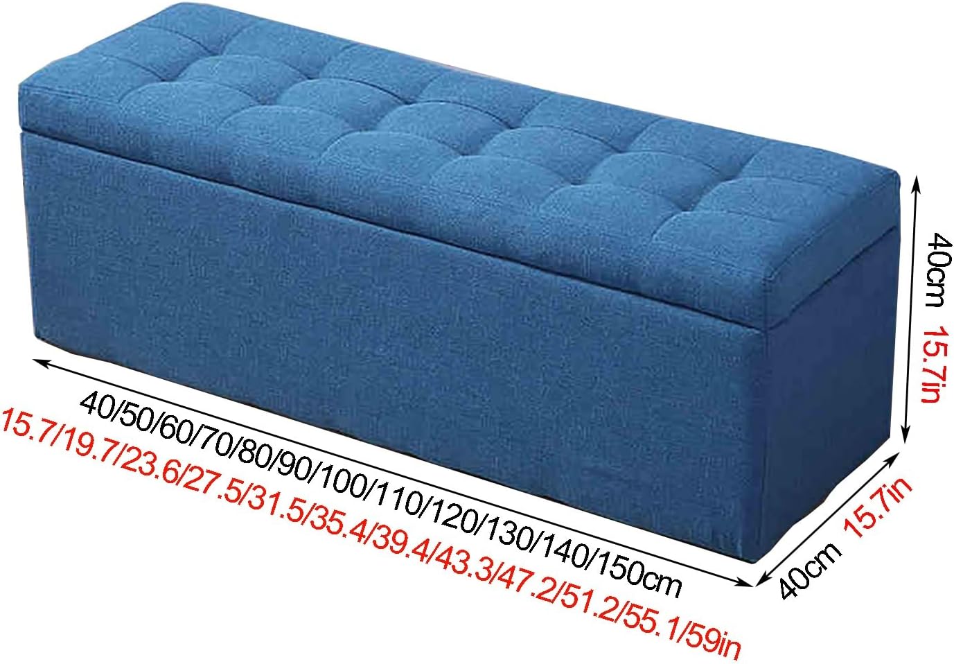 Storage Bench with Upholstered Seat Ottoman Shoe Rack Stylish Entryway Furniture for Living Room Bedroom and Hallway Versatile Green Storage Stool (40x40x40cm)