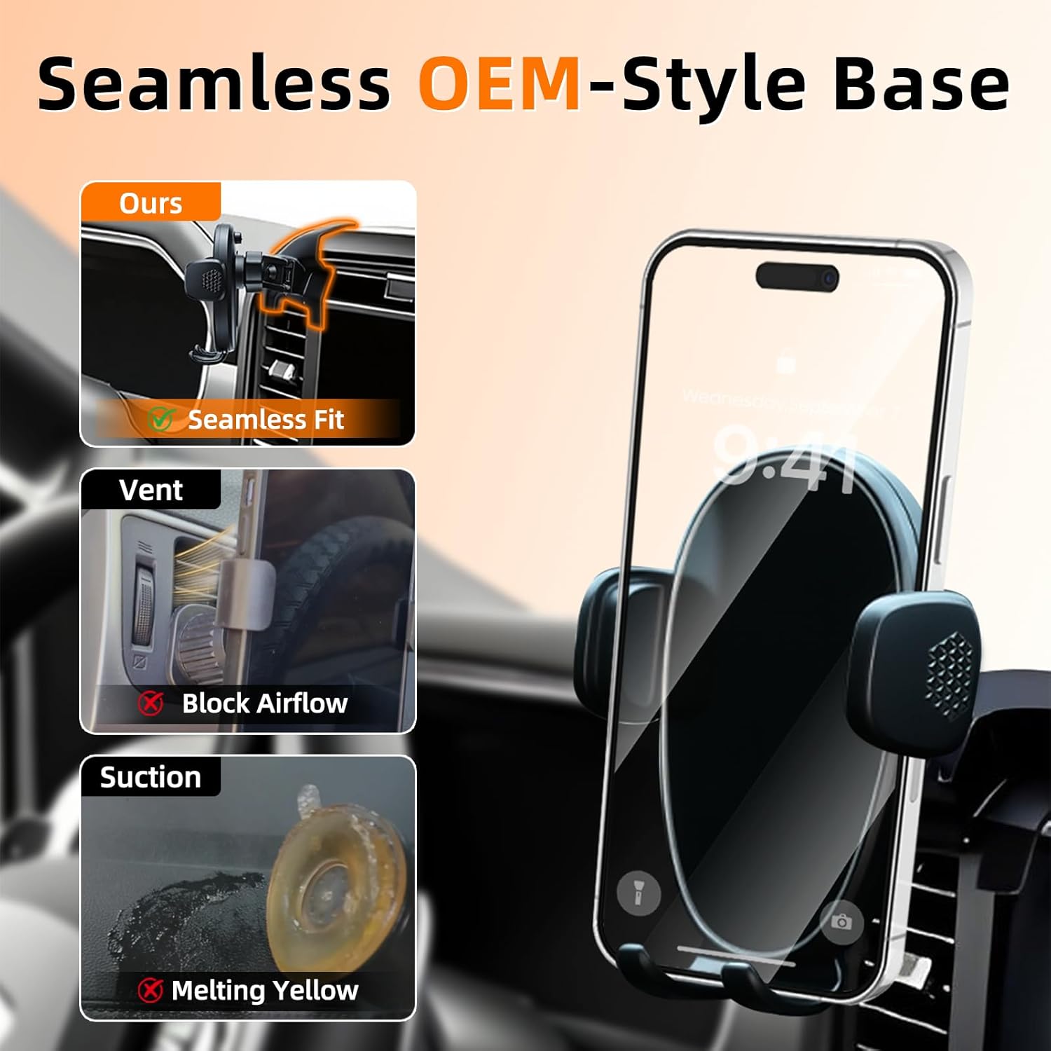 Phone Holder for F150 (2021-2024 2025, 14th Gen), Dash Phone Mount for Truck, 360° Mobile Holder, Hands Free Automobile Cradlest for iPhone, Samsung & Android, Car Gadgets & Accessories for Ford F-150