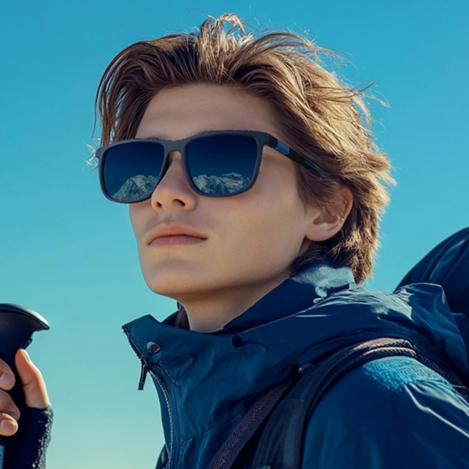 ZENOTTIC Square Polarized Sunglasses for Men - Lightweight TR90 Frame 100% UV Blocking Shades for Driving Fishing Golf Sports - Image 2