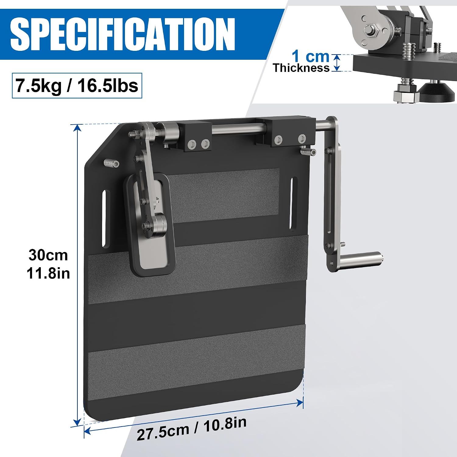 Portable Left Foot Accelerator Pedal for Handicap Disabled Injured Stroke Drivers Gas Pedal LFGP Fixable Drive Assist (Jet Black)