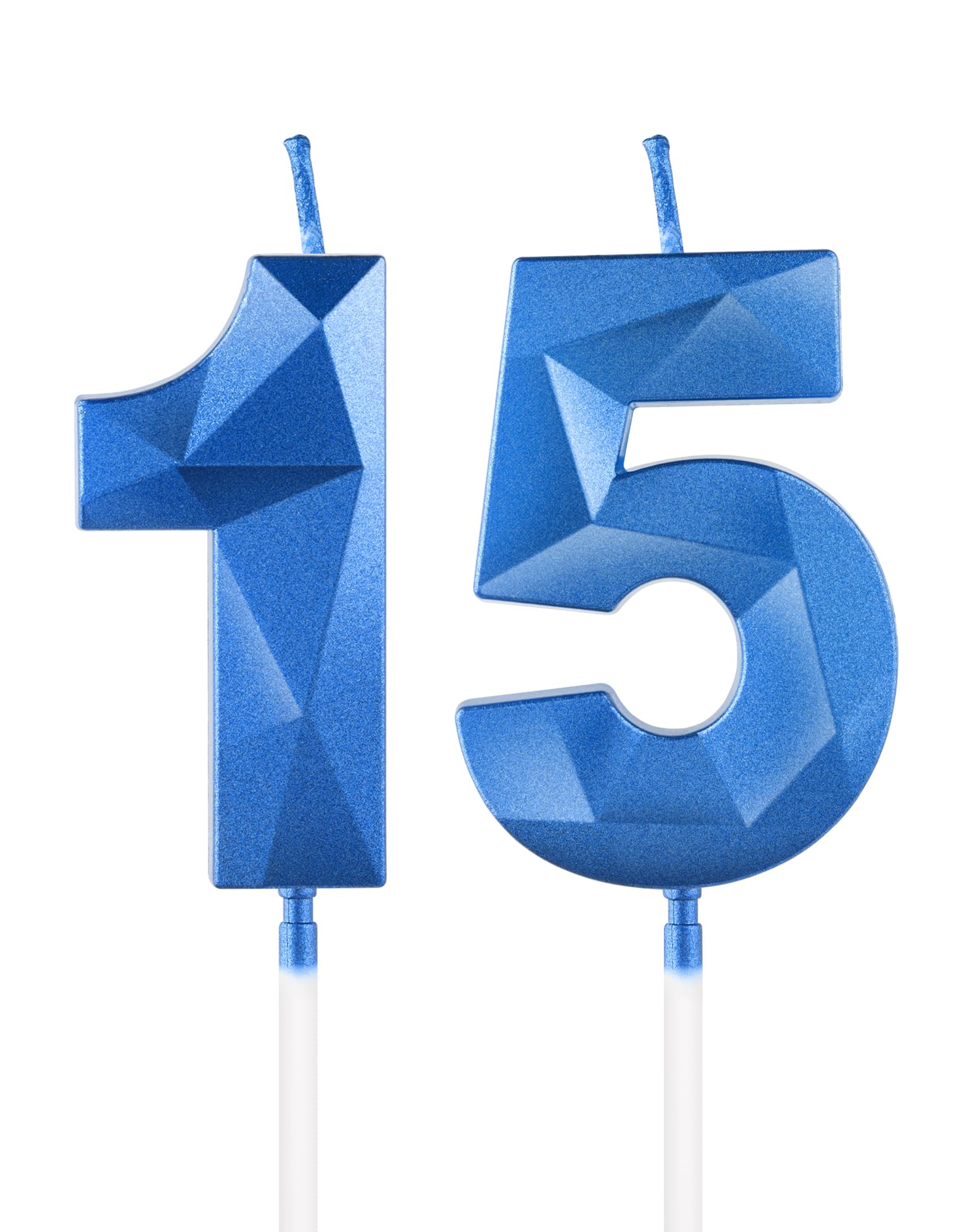 Royal Blue 13th Birthday Candles, 3D Number 13 Candle for Cake, Boy Girl 13th Birthday Decorations,Sapphire Candle Topper Blue Cake Decorations for Birthday Party Wedding Anniversary Supplies — view 98