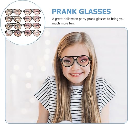 Miniatura 6 de NUOBESTY Gafas de broma divertidas de Halloween, gafas de ojos masculinas y femeninas, anteojos divertidos con estampados, anteojos de fiesta de