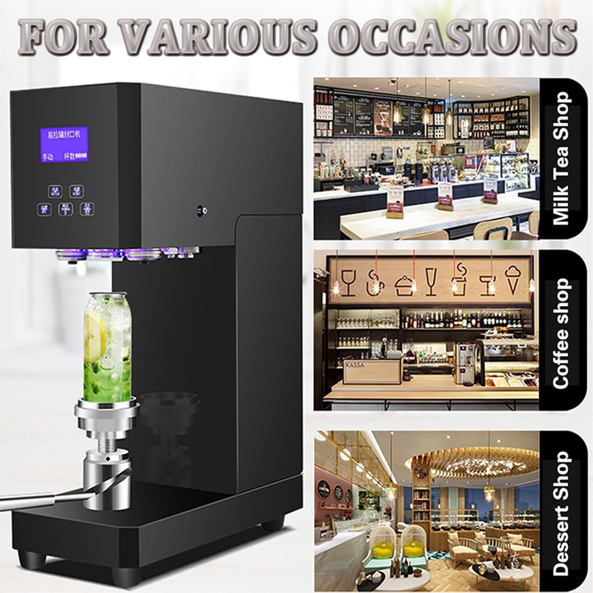 Macchina automatica del sigillatore della lattina, 370W con display a LED e contatore