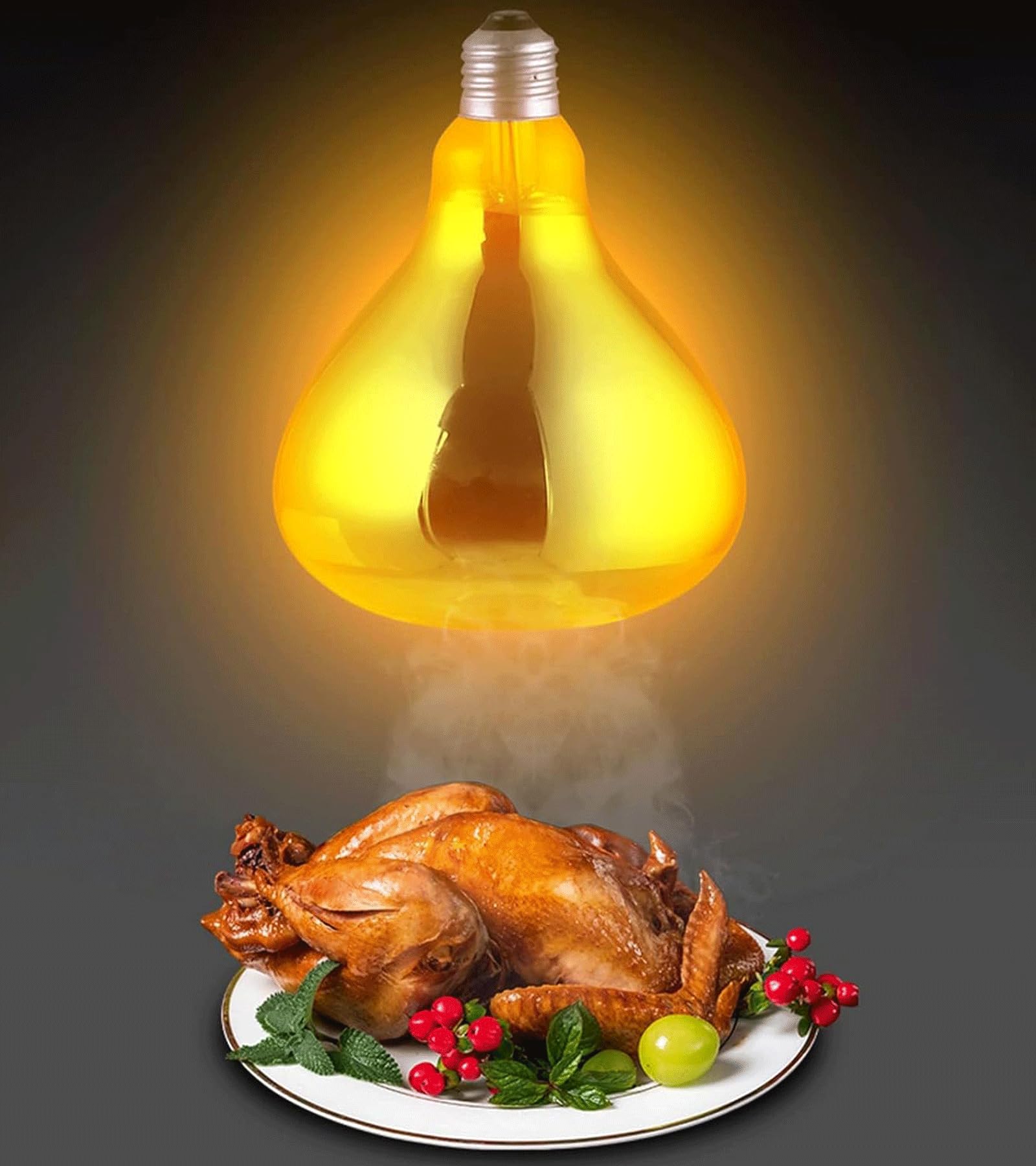 Lampada Scaldavivande a Sospensione, Commerciale Lampada Scaldavivande con Lampadina da 250W, Lampada Riscaldante per Alimenti per Buffet, Hotel e Pizzerie