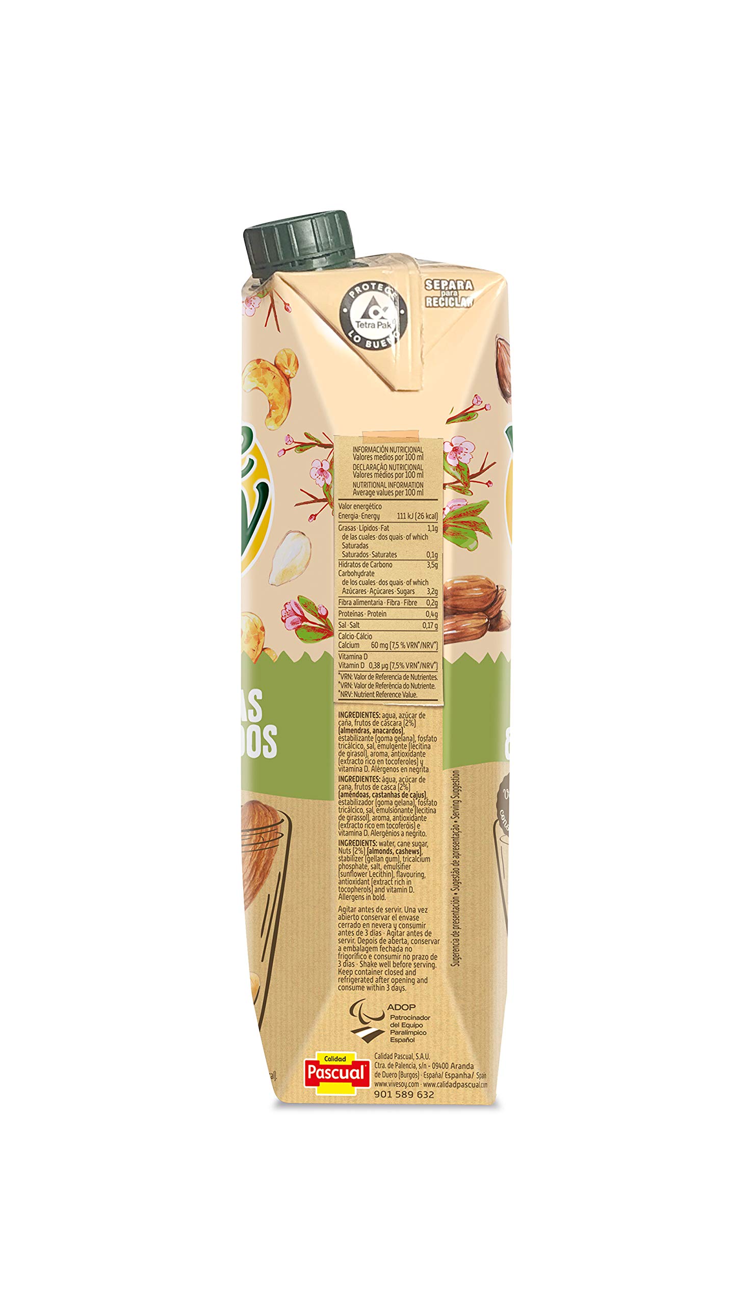 Vivesoy Fusione mandorla e anacardo (confezione da 6 x 1L)