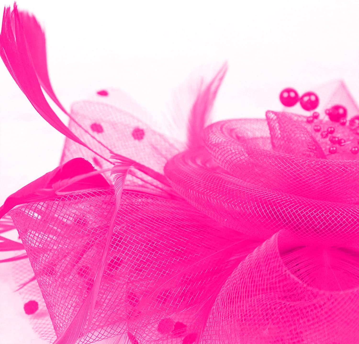 UTTPLL Fascinators for Women Tea Party Headband Kentucky Wedding Cocktail Flower Mesh Feathers Hair Clip Derby Hats - Image 7