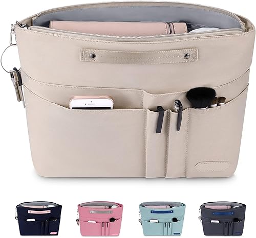 HyFanStr Purse Organizer Insert for Handbags,Tote Bag Organizer Insert Zipper