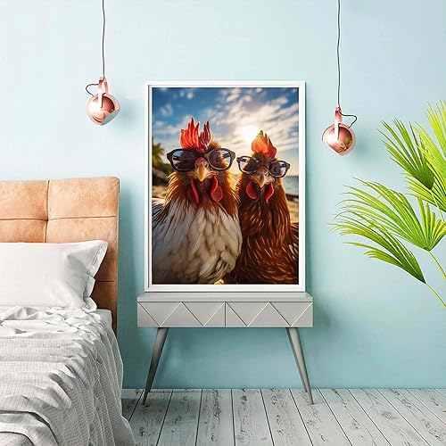 Miniatura 3 de Reofrey Kits de pintura de diamantes para adultos, gallo de diamante, arte de diamante, taladro completo, accesorios de pintura de diamantes de