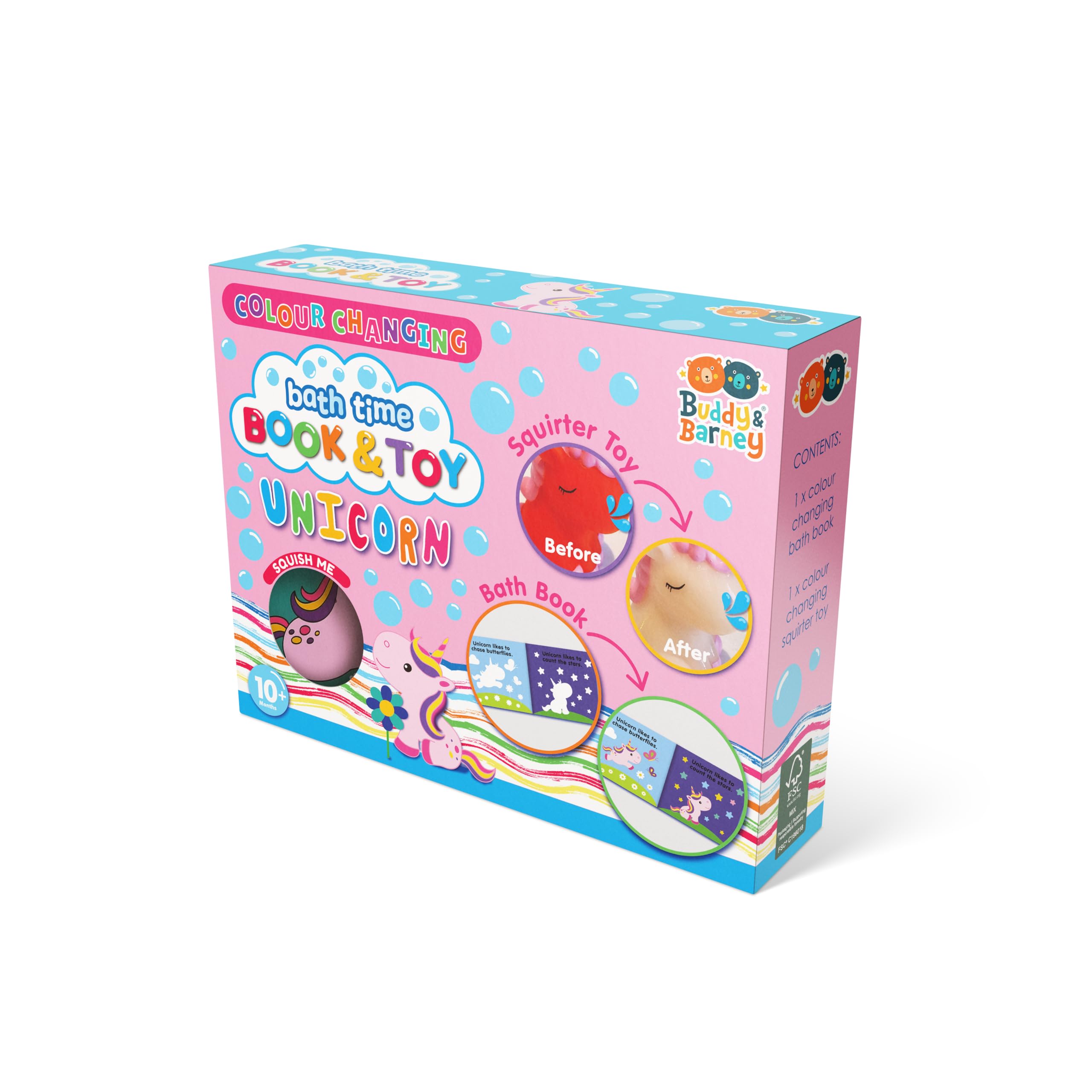 Magic Colour Changing Bath Book - Unicorn